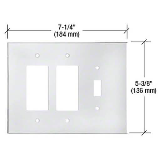 CRL Clear Double Designer Switch Acrylic Mirror Plate - Stylish, Modern, Durable Finish