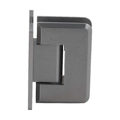 CRL Brushed Nickel Pinnacle 037 Series Wall Mount 'H' Back Plate Hinge - Sleek & Durable