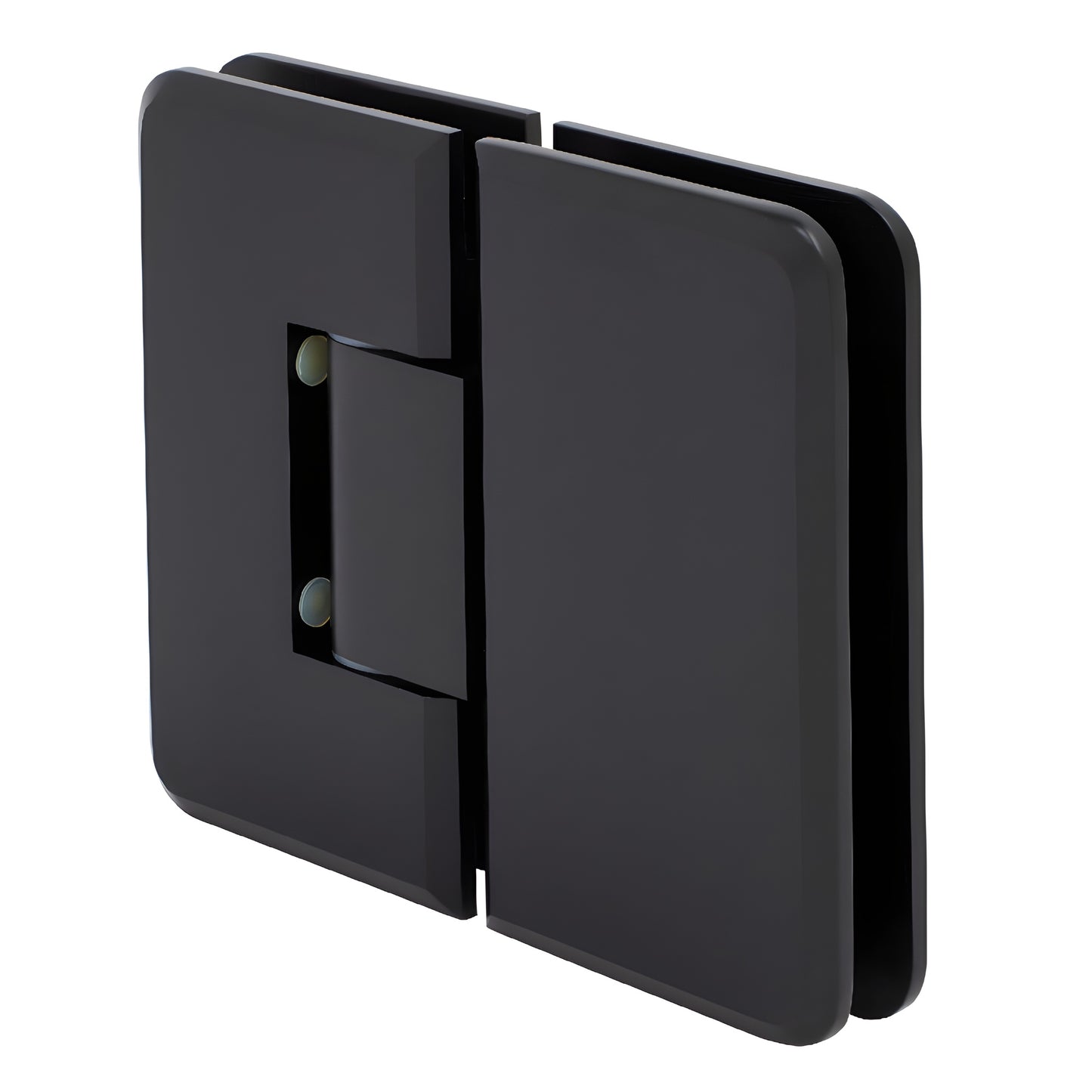 PLY1800RB oil rubbed bronze heavy-duty brass frameless shower door hinge, glass-to-glass 180 self-centering.