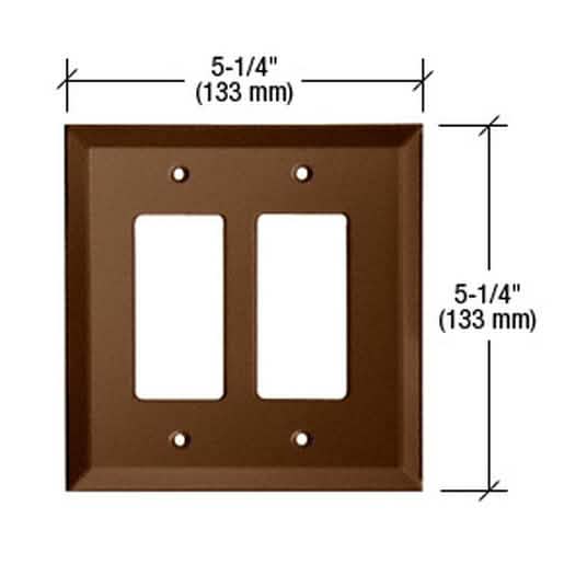 Bronze Double Designer Glass Mirror Plate - Stylish and durable wall decor solution.