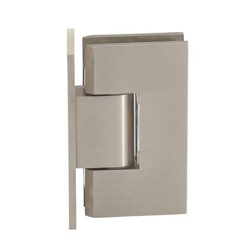 Brushed Nickel Vienna 337 Series Adjustable Wall Mount Hinge with Full Back Plate
