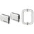 CRL Prima Polished Chrome Shower Door Pull & Hinge Set for Glass