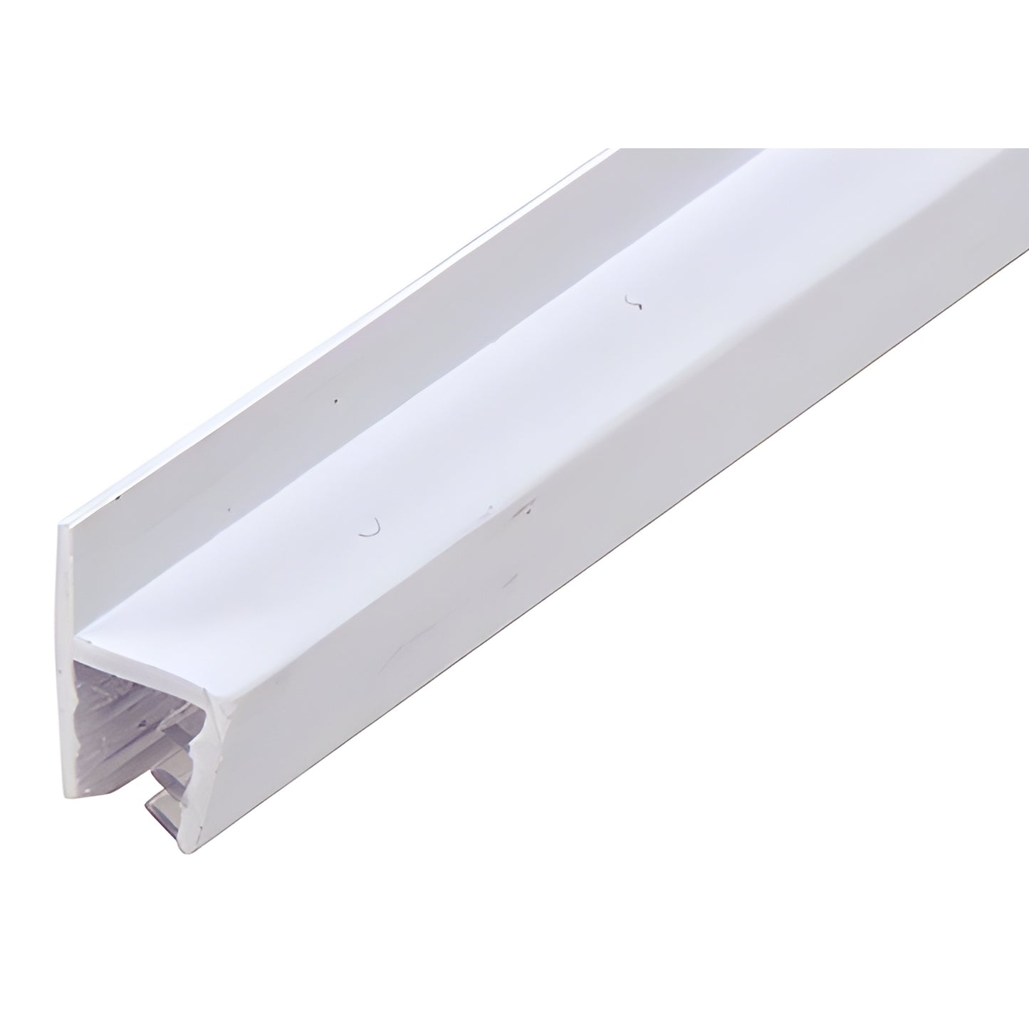 White vinyl Y-molding edge protector for 2-3 mm glass, 144 in, SKU EX8167