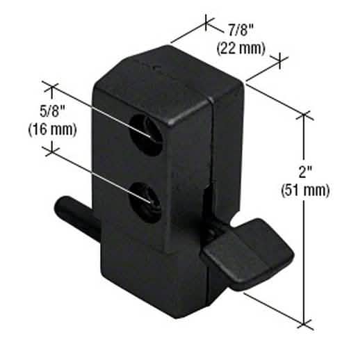 CRL Black "Step-On" Patio Door Lock - Secure, easy-to-use foot-operated locking solution.