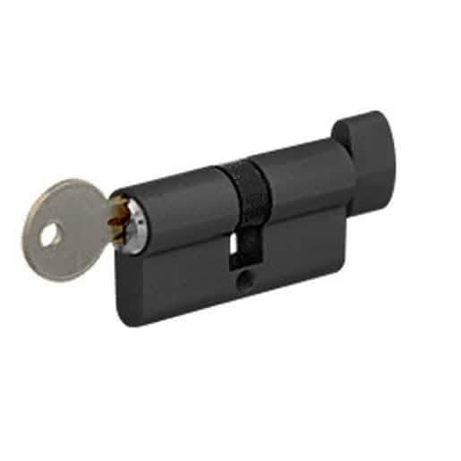CRL Matte Black Cylinder Lock with Thumbturn - Keyed Alike, Secure & Stylish Design