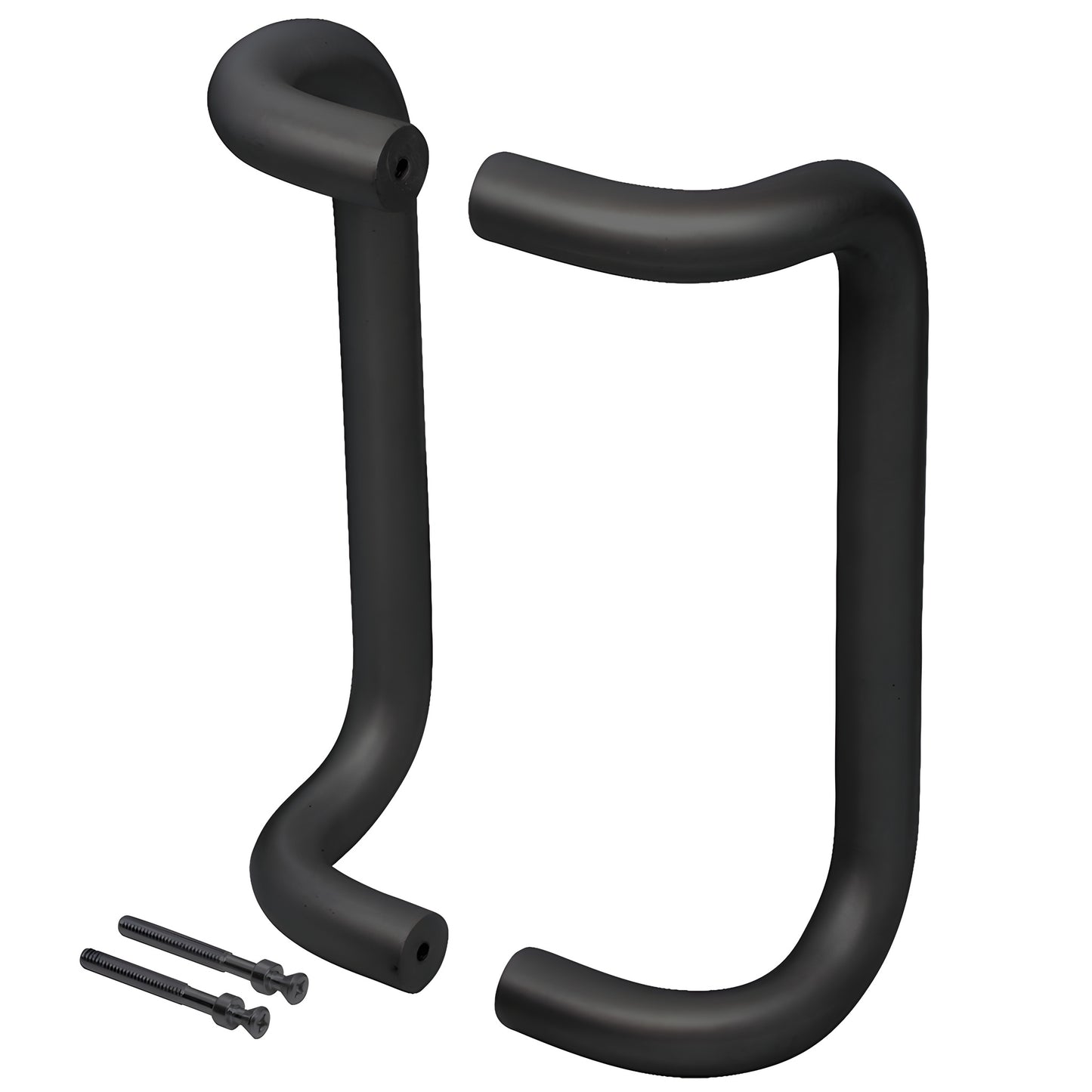 Dark bronze 1" offset aluminum door pulls, back-to-back set with thru-bolts - SKU 2952PRBRZ