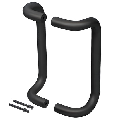 Dark bronze 1" offset aluminum door pulls, back-to-back set with thru-bolts - SKU 2952PRBRZ