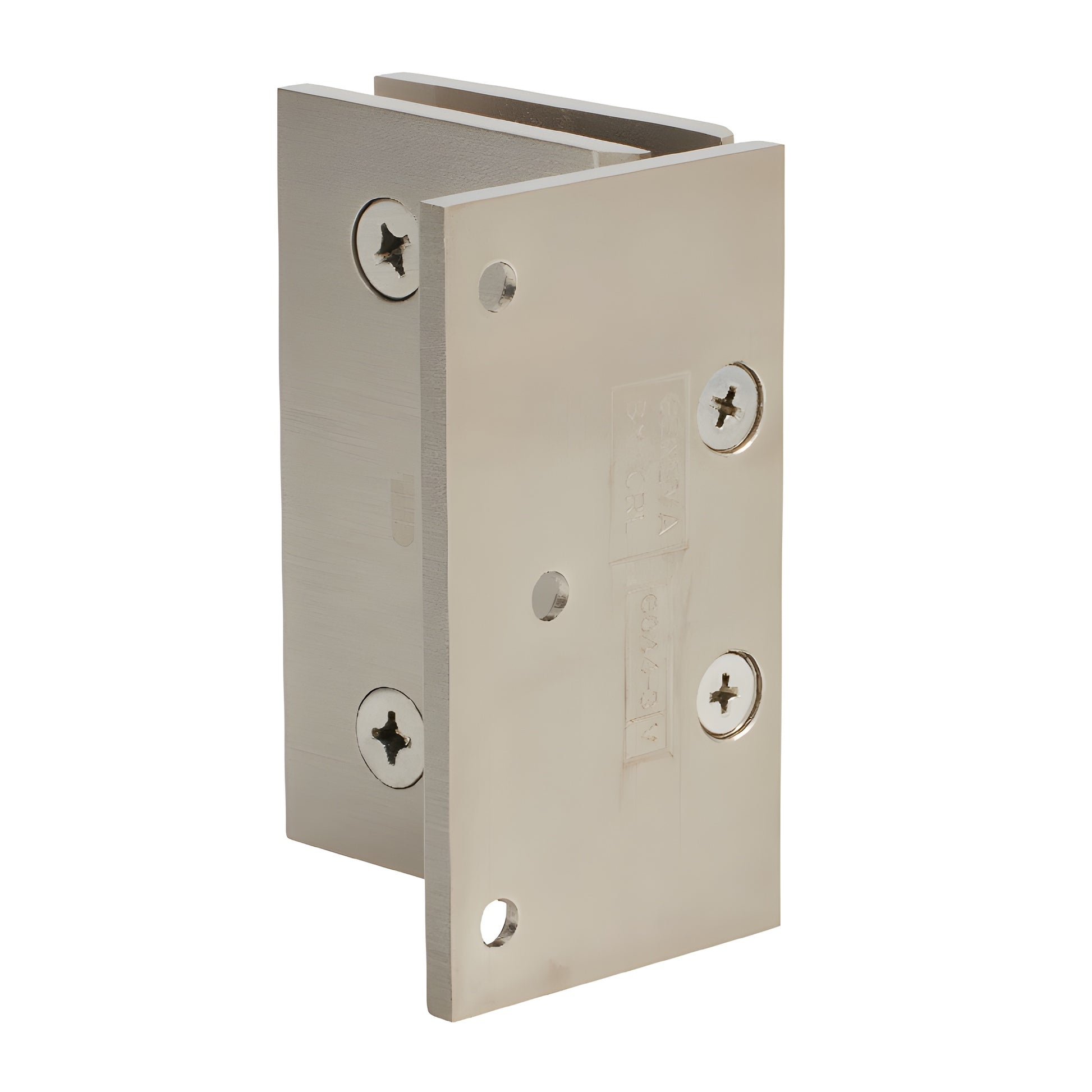 GEN544BN Geneva brushed nickel solid brass 5 pre-set frameless shower door hinge for 8-12mm glass, wall mount