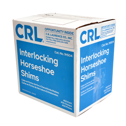 CRL interlocking horseshoe shim SKU 1HS04 - black 4 in U-shaped plastic shim with bolt slots for window and door installation