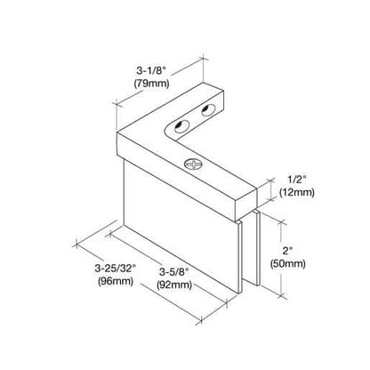 CRL Brushed Nickel Cardiff Series Left Hand Mount Hinge for Shower Doors