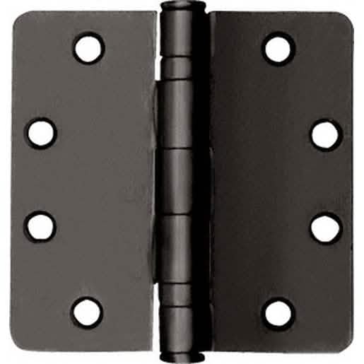 CRL Bronze Non-Removable Pin Butt Hinge - 1/4" Radius Ball Bearing for Secure Doors