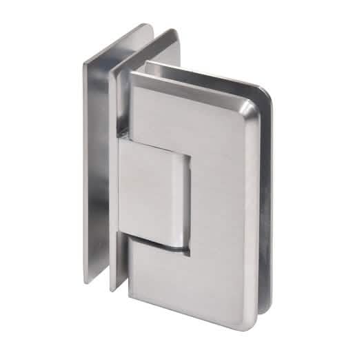 CRL Brushed Chrome 092 Series 90º Glass-to-Glass Hinge for Shower Door