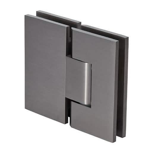 CRL Brushed Nickel Vienna 380 Series Adjustable Glass Hinge - 180 Degree, Elegant Finish