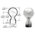 CRL Polished Stainless Steel Ball End Cap for 2 in Handrail Tubing