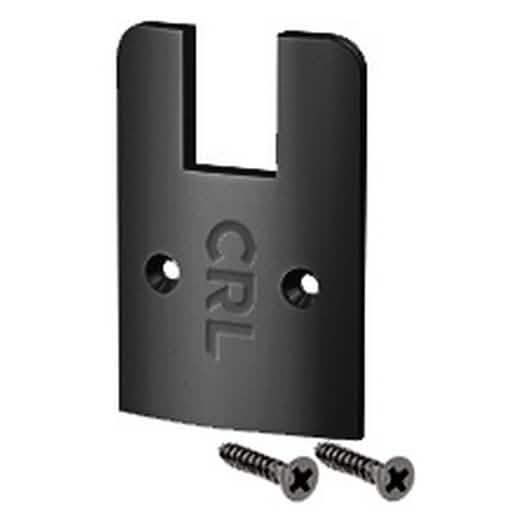 CRL Black Anodized Low Profile End Cap With Screws - Sleek Design, Easy Installation