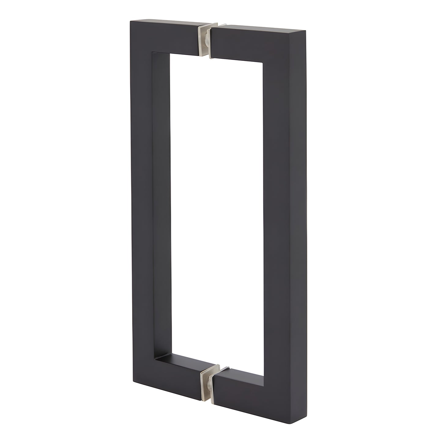 SQ8X80RB square-corner brass tubular back-to-back door pull in oil rubbed bronze, 8 in center-to-center