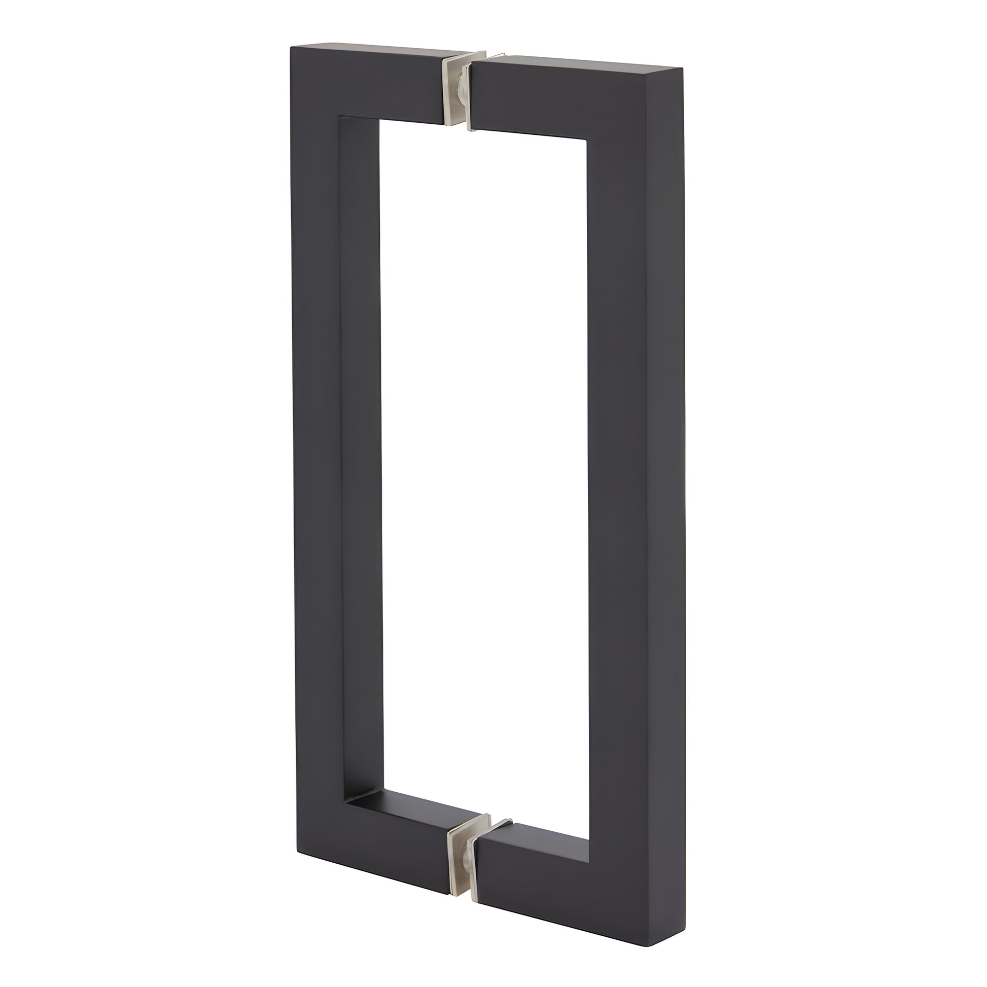 SQ8X80RB square-corner brass tubular back-to-back door pull in oil rubbed bronze, 8 in center-to-center