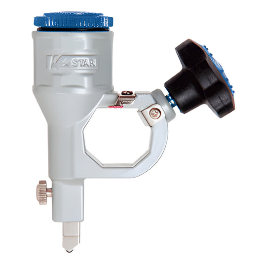 EC1901 PTC T-cutter holder and cutting head - white body, blue oil cap, black knob, carbide wheel