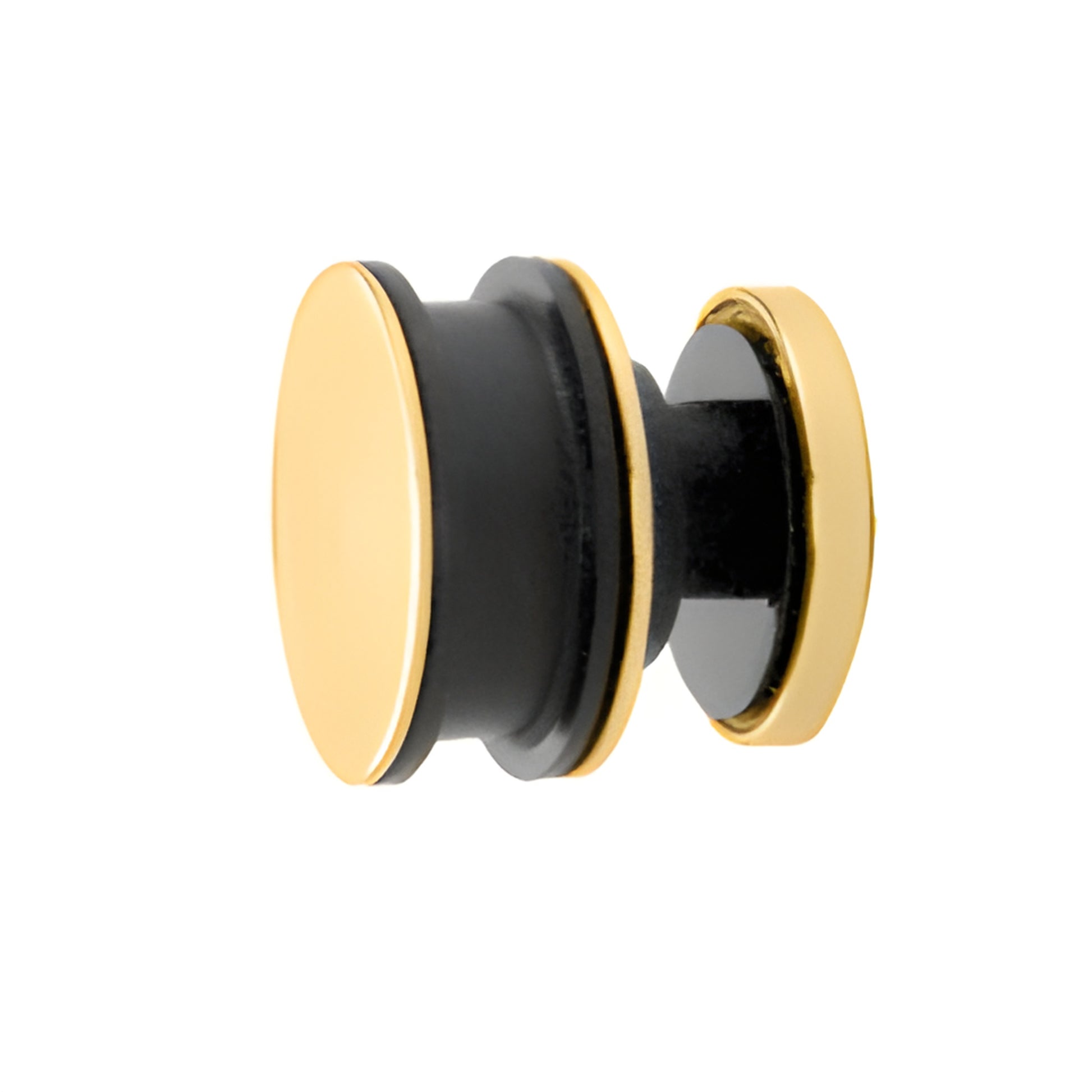 SER78SB satin brass frameless sliding shower system with squared header and rollers over clear glass, 78-3/4 in.