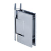 GEN045CH polished chrome square brass glass-to-glass shower hinge, self-centering 135 Geneva series