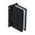 CRL Vernon Matte Black Glass Door Wall-Mount Hinge with Back Plate