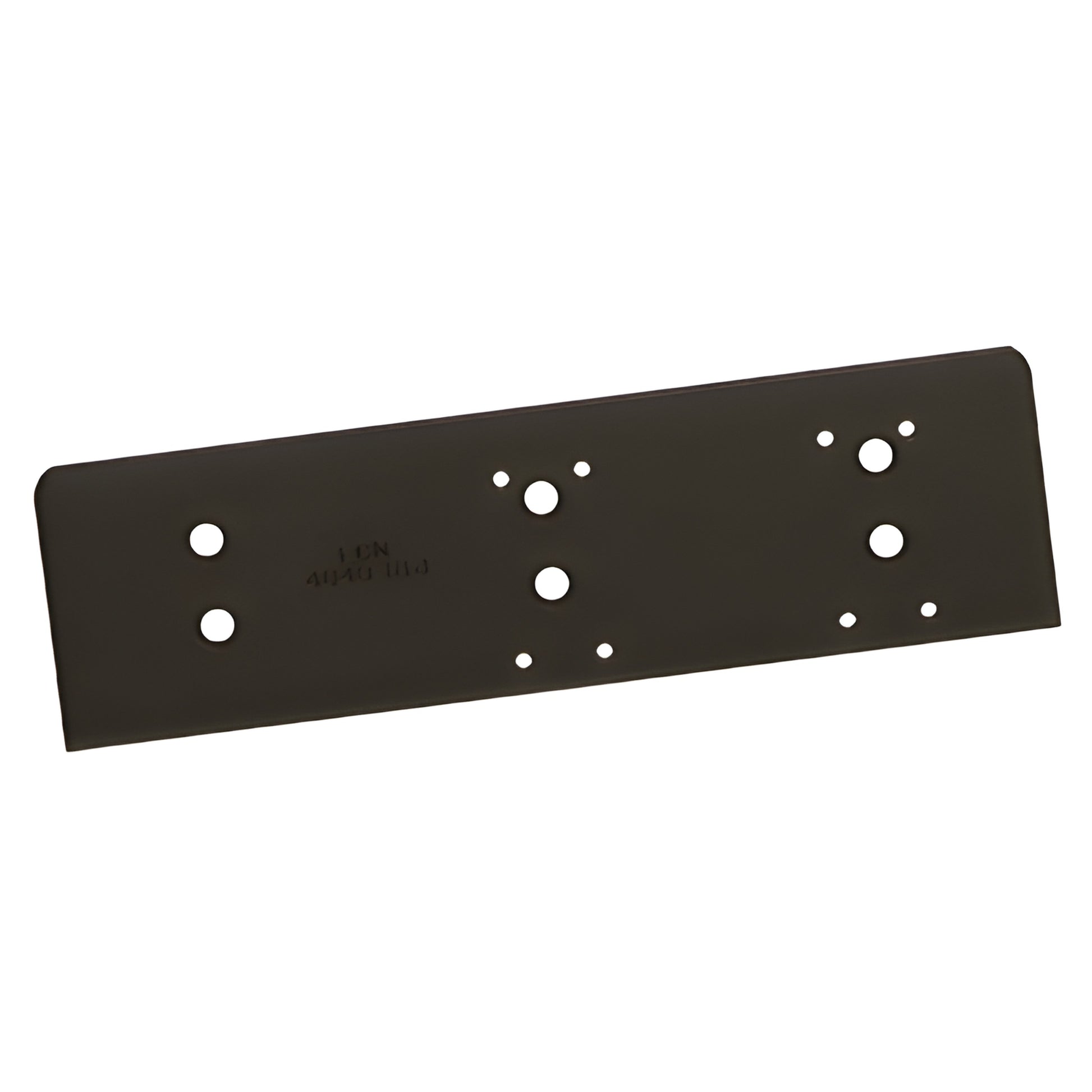 LCN 404018TJ dark bronze drop plate, top-jamb mounting plate with multiple holes, 12-1/4 in wide.