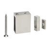 Polished stainless steel adjustable-height wall track holder kit with screw and inserts (SERAHW2PS)