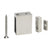 CRL Polished Stainless Adjustable Wall Track Holder for Glass (2-Pack)