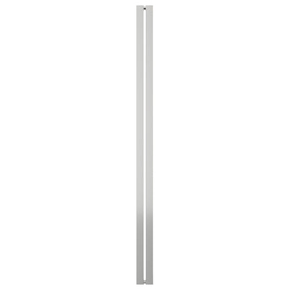 HPH601PS polished stainless steel I style square tubular shower handle, back to back glass mount for 3/8 glass, sleek long b