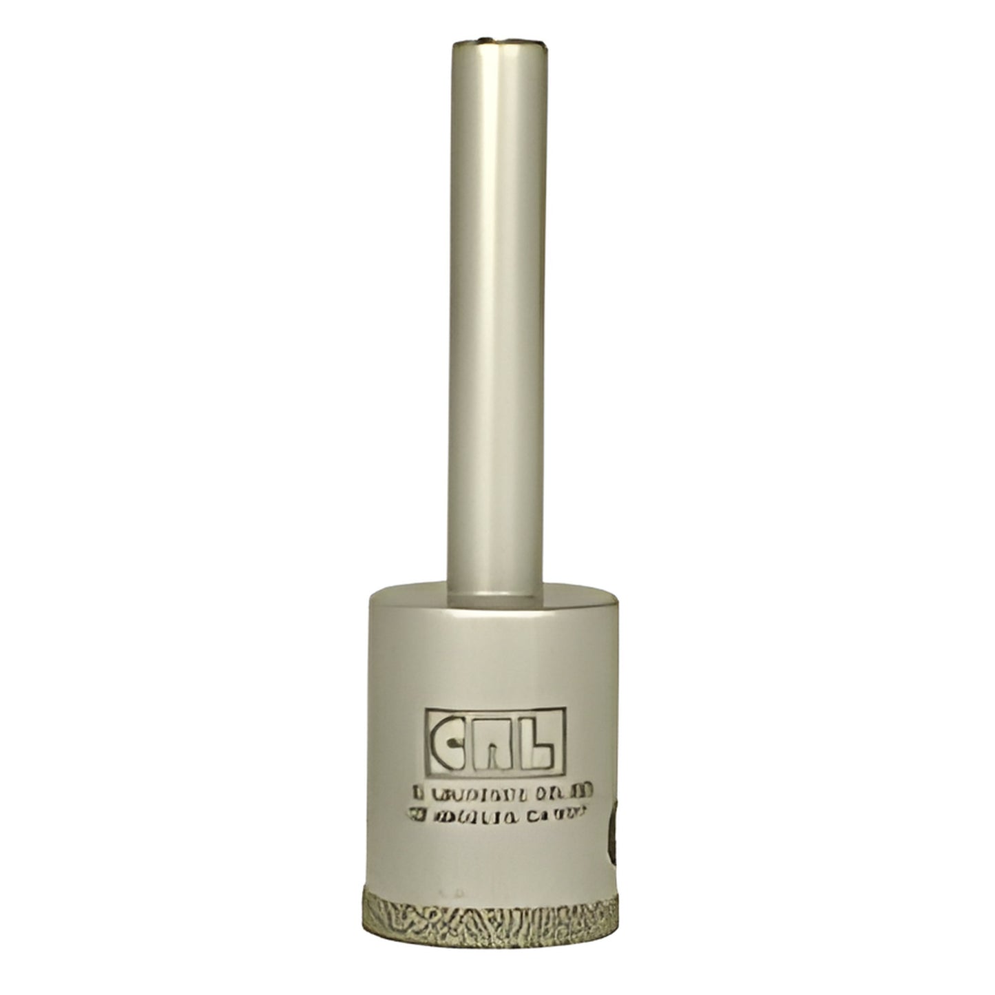 CRL EDD1 1 in diamond-plated glass drill bit, 3/8 in reduced round shank, continuous rim