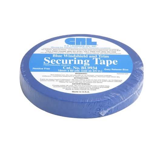 CRL Blue 3/4" Windshield and Trim Securing Tape - Durable and reliable adhesive solution.