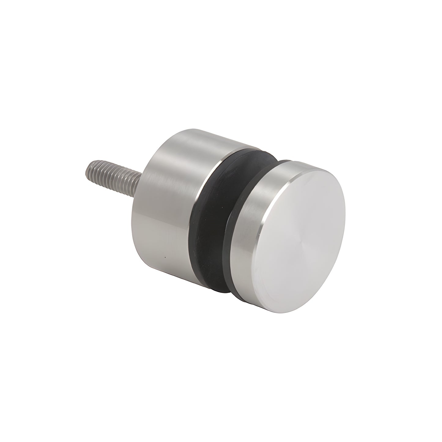 RS0B21BS 316 stainless brushed glass rail standoff base and cap, 2 in diameter with mounting stud