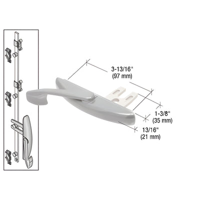 CRL Truth® Aluminum 1-3/8" Multi-Point Door Latch Actuator