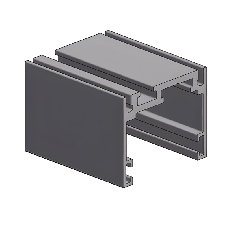 Brushed nickel Fallbrook XL profile section for office glass partitions (SKU FXTPD6BN)