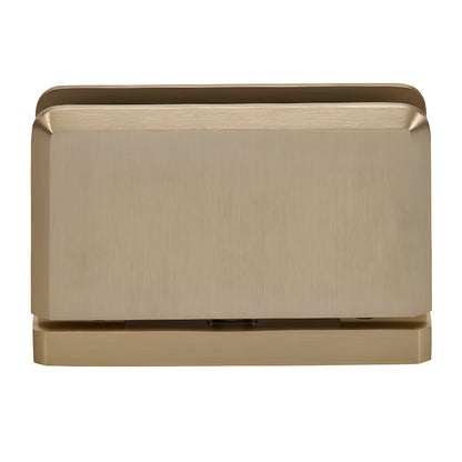 Brushed bronze solid-brass Senior Prima pivot hinge for 1/2" glass shower door, beveled edge (SKU SRPPH01BBRZ)