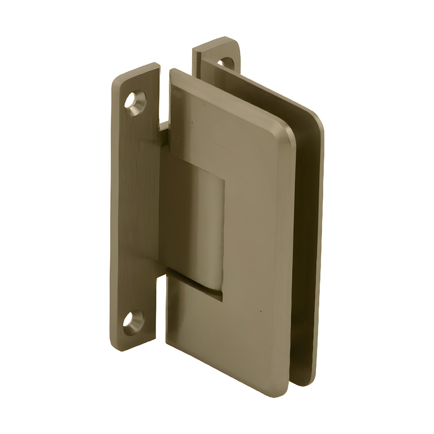 Brushed bronze solid brass shower door hinge SKU C0L037BBRZ, wall-mount H back plate for 3/8-1/2" glass