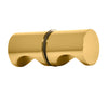 Polished brass Crescent back-to-back shower door knob, 1 in. diameter, solid brass (SKU: SDK140BR)