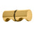 CRL Polished Brass Back-to-Back E-Z Grip Door Knobs