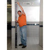 PPL98 expanding plumb level, black vertical tool with center spirit vial, sliding aluminum rails and knurled lock screws