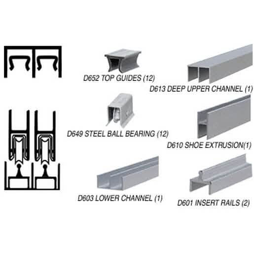 CRL Satin Anodized Deluxe Track Assembly with Steel Ball-Bearing Wheels for Smooth Operati