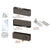 CRL Black Bronze Anodized Patch Door Kit w/ Lock for Overhead Closer