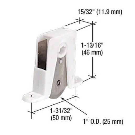CRL 1\" Stainless Steel Ball-Bearing Center Groove Screen Roller for Andersen® Doors