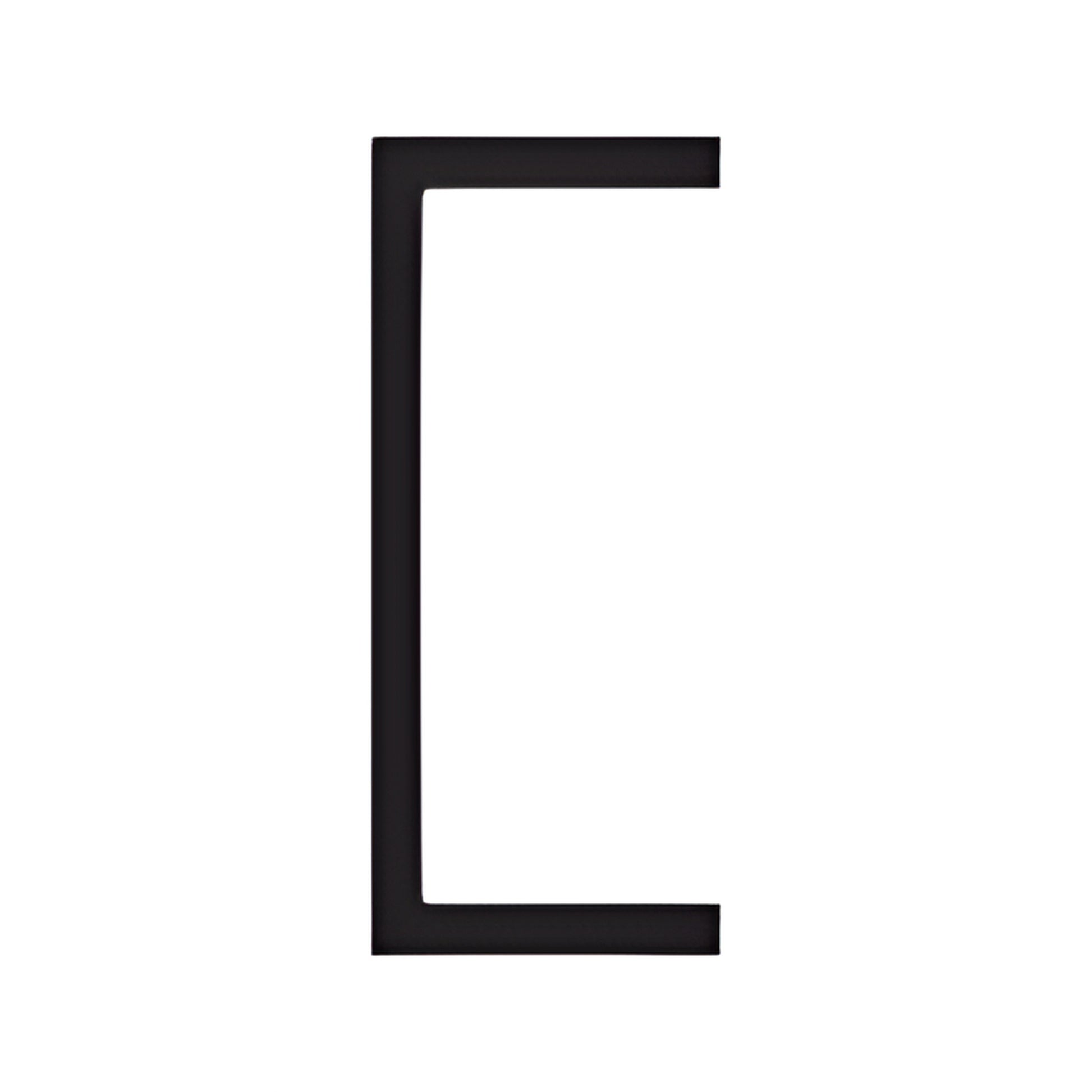 Black bronze anodized aluminum C-channel extrusion (architectural), SKU CS19622