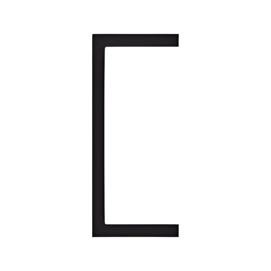 Black bronze anodized aluminum C-channel extrusion (architectural), SKU CS19622