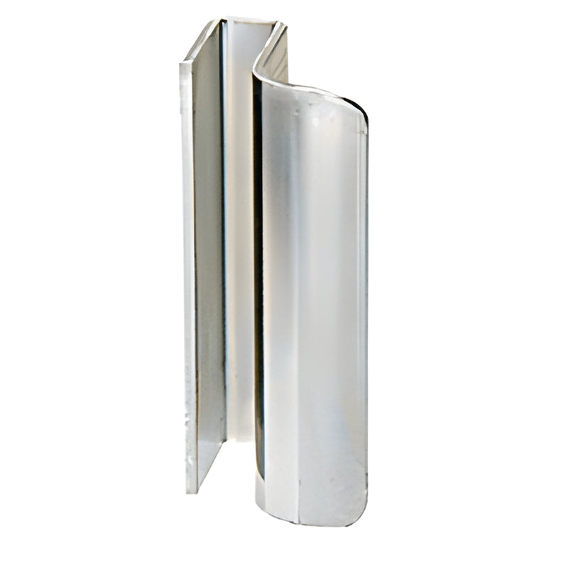 CRL sliding glass window handle FP419 - bright zinc steel slip-on handle for 3/16-1/4" glass, 2-1/2" wide, 1/2" lip