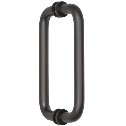 SPH80RB oil-rubbed bronze solid brass 8 in C-C rectangular back-to-back glass door pull handle, fits 6-12mm glass