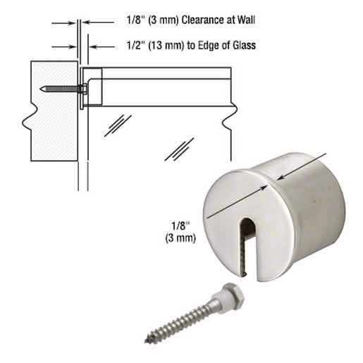 CRL 316 Polished Stainless Steel End Cap for GRRF20 Series Railing, 1-7/8" Size