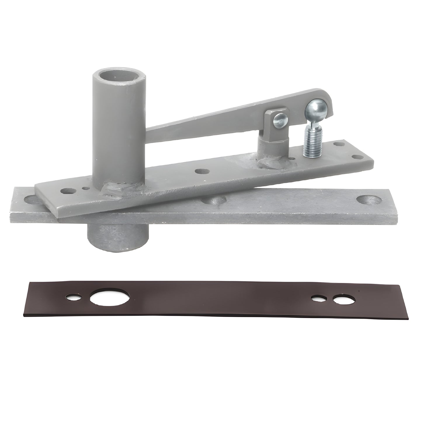 Rixson H345DU heavy-duty center-hung top pivot with long 11/16" pin and dark bronze cover plate