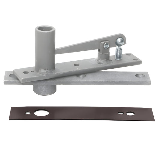 Rixson H345DU heavy-duty center-hung top pivot with long 11/16" pin and dark bronze cover plate