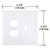 CRL Clear Acrylic Mirror Duplex Toggle Switch Plate Cover